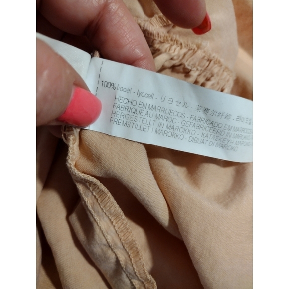 Zara trf apricot peplum long sleeve top - Picture 7 of 8